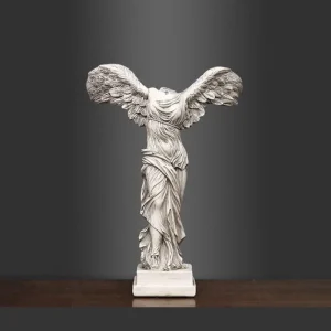 Statue Victoire de Samothrace couleur Blanc 25 cm